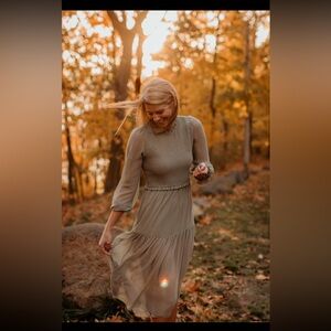 Long sleeve sheer dress from Aritzia Wilfred.